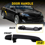 2X Outside Rear Door Handle for Toyota Camry (2012–2017) Black V