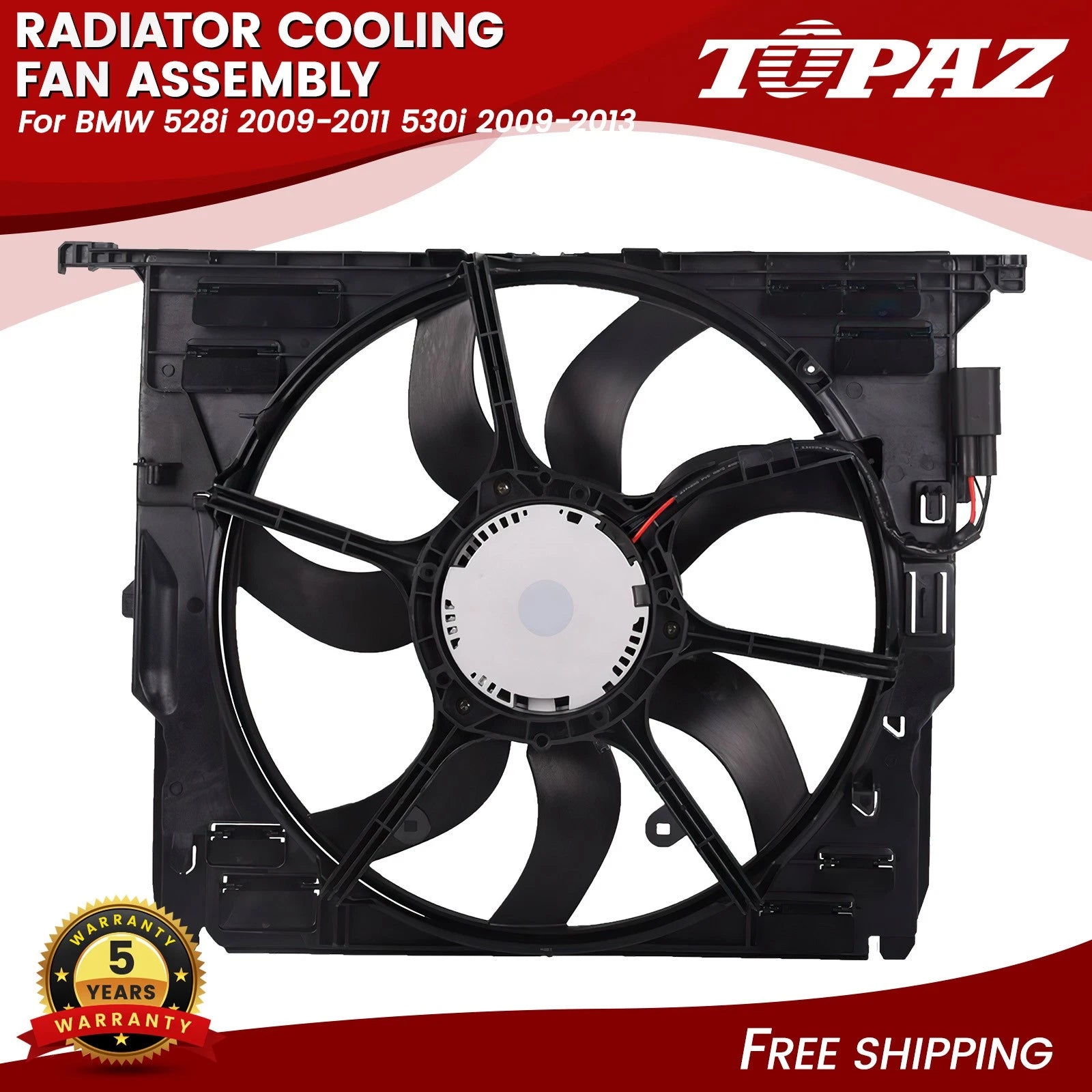 Radiator Cooling Fan Assembly for BMW 528i 530i (2009–2013)