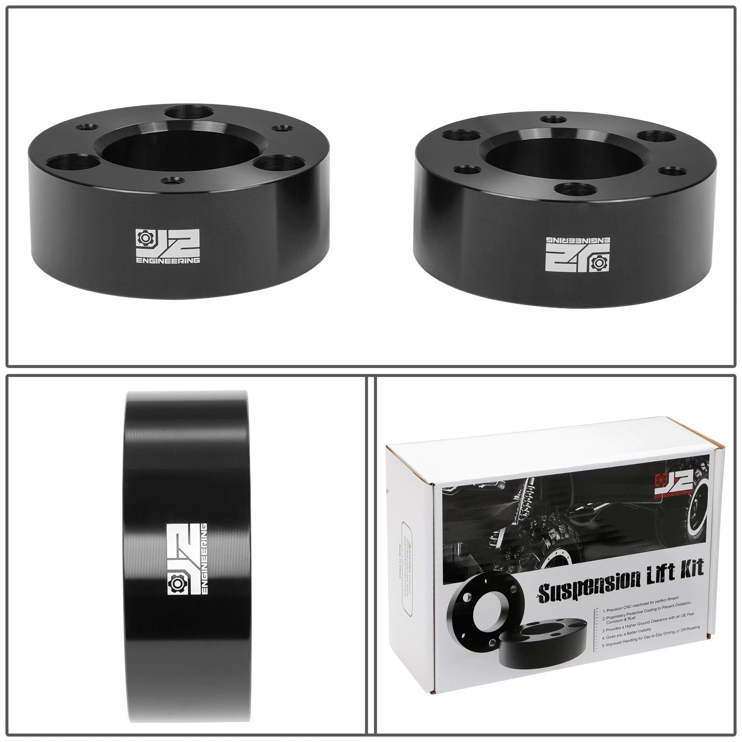 Set of 2 Strut Top Mount Leveling Lift Spacers for Nissan Titan Armada (2004–2024)