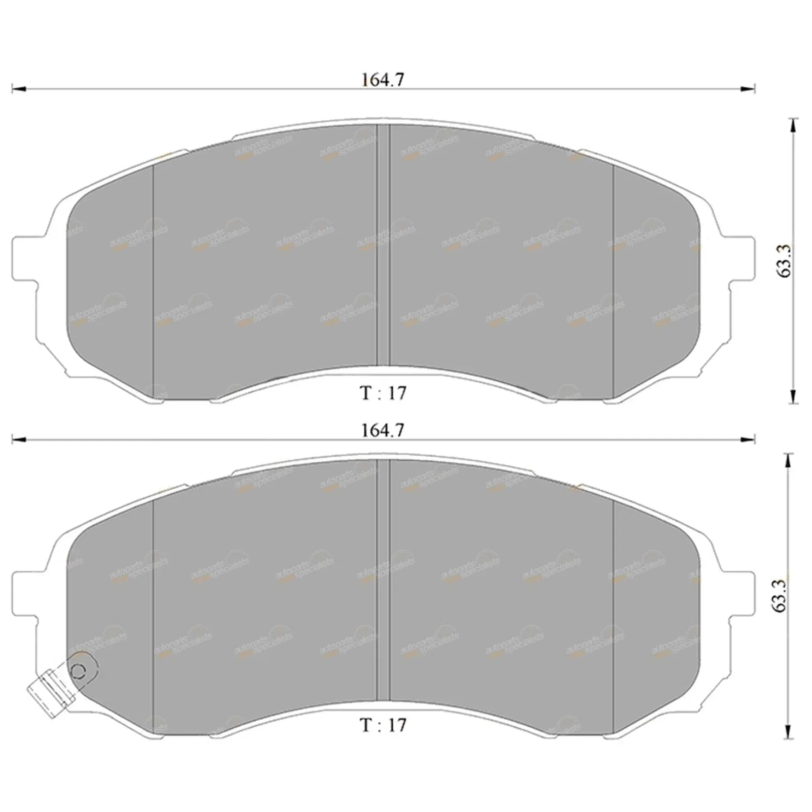 Front Disc Brake Pad Set Kia Carnival (2006-2010)