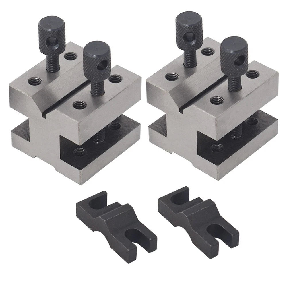 Set of 2 V-Block Clamps for Precision Machining