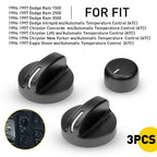 3pcs HVAC Fan Temperature Control Knob for Dodge Ram 1500 2500 3500 (1994–1997)
