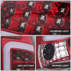 3D LED C-Bar Tail Brake Light Lamp for Chevy C/K Pickup Suburban (1988–2000)