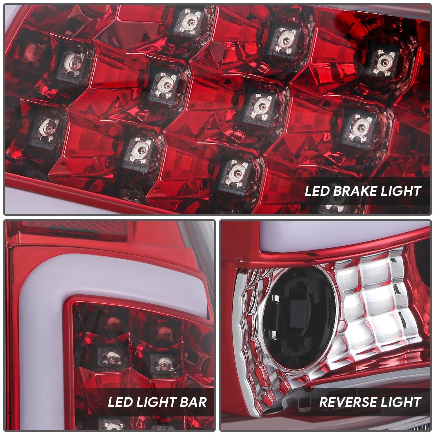 3D LED C-Bar Tail Brake Light Lamp for Chevy C/K Pickup Suburban (1988–2000)