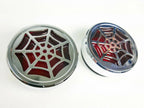 Chrome Spider Web Trim Red Turn Signal Lens Kit for Harley Davidson