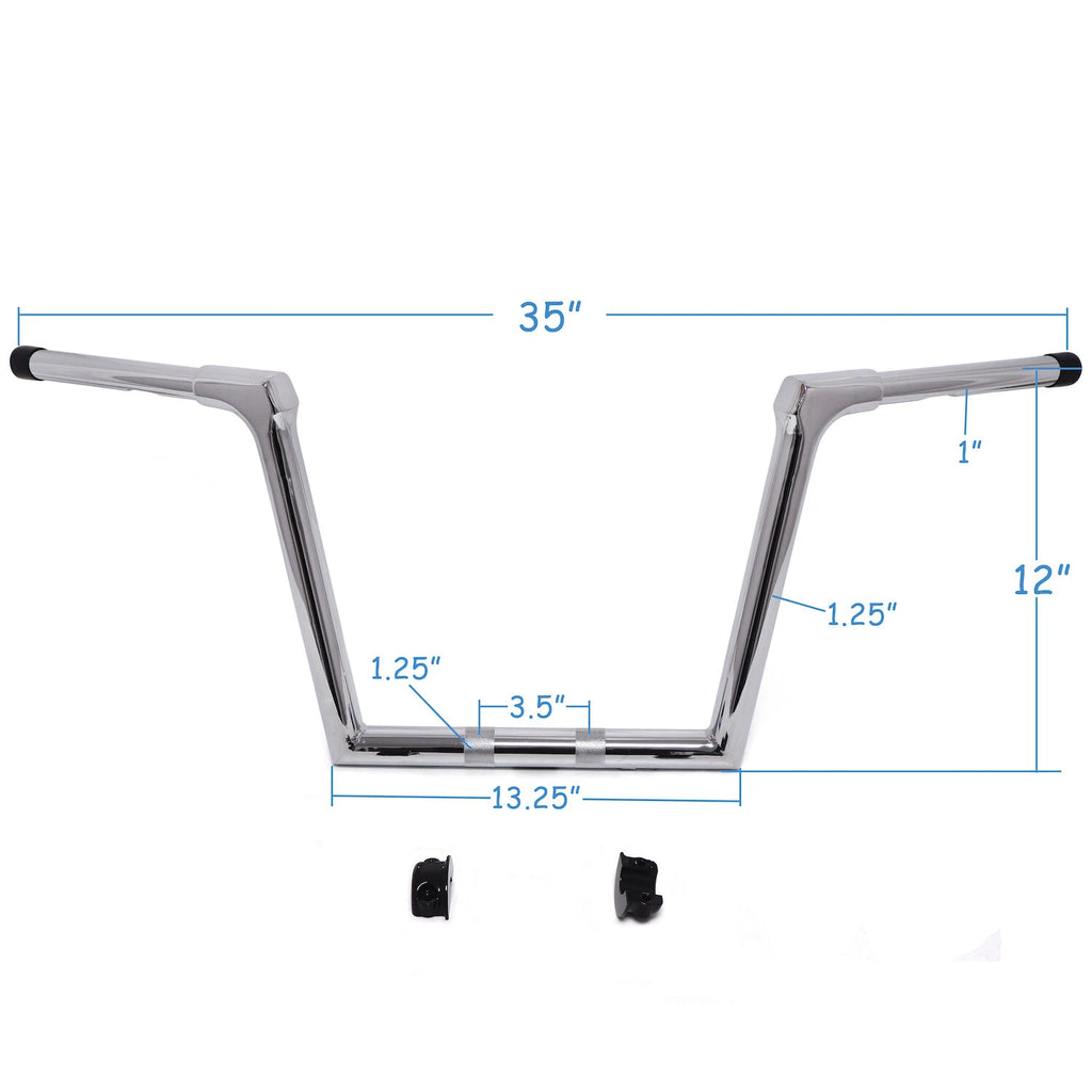 Chrome 12" Ape Hanger Fused Bar for Harley Road Glide FLTRX FLTRXS FLTRU (2015–2020)