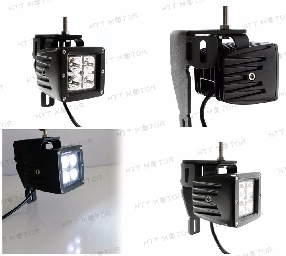 2X Cree LED Fog Lamps with Mounting Brackets for Ford F250 F350 F450 (1999–2016)