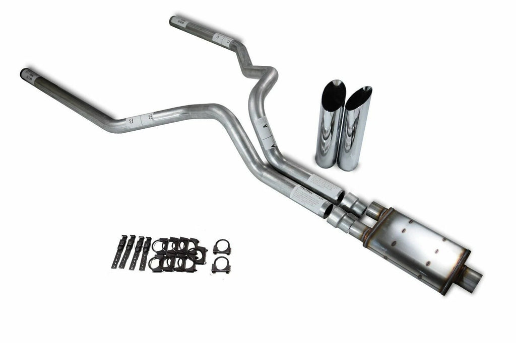 Dual Exhaust Kit for Ford F150 (2021–2025) 3" with Slash Tips