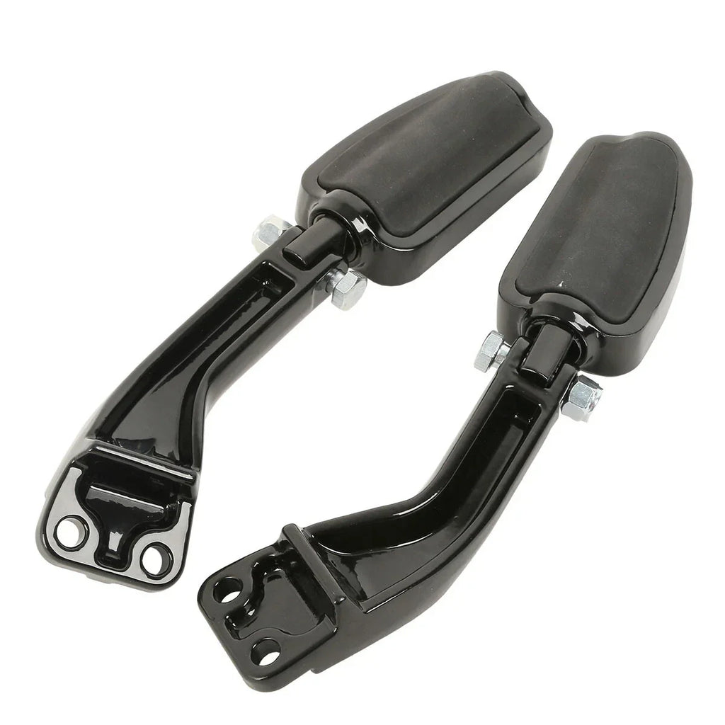 Black Rear Footpeg Mount Bracket for Harley Dyna Super Glide Low Rider (06-17)