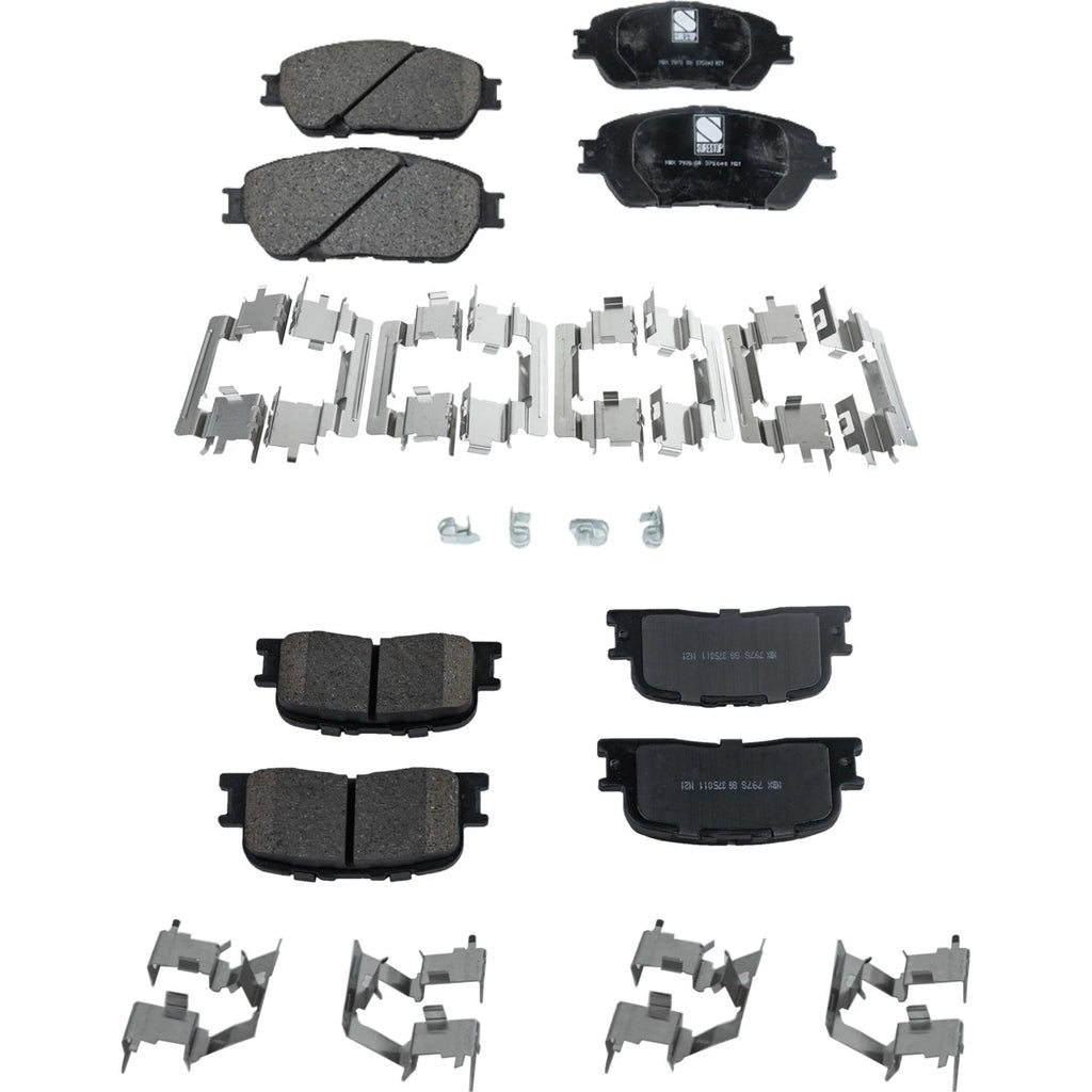 Set of 4 Ceramic Brake Pads for Toyota Camry (2005–2006)