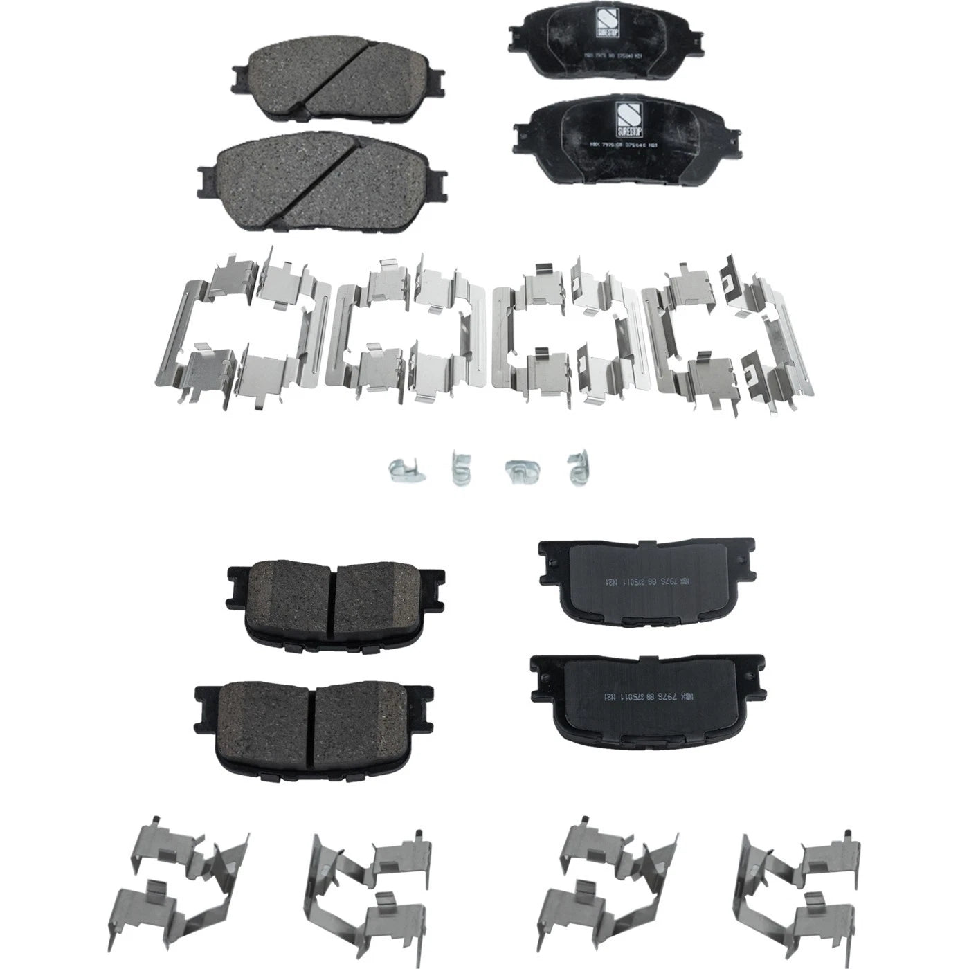 Set of 4 Ceramic Brake Pads for Toyota Camry (2005–2006)