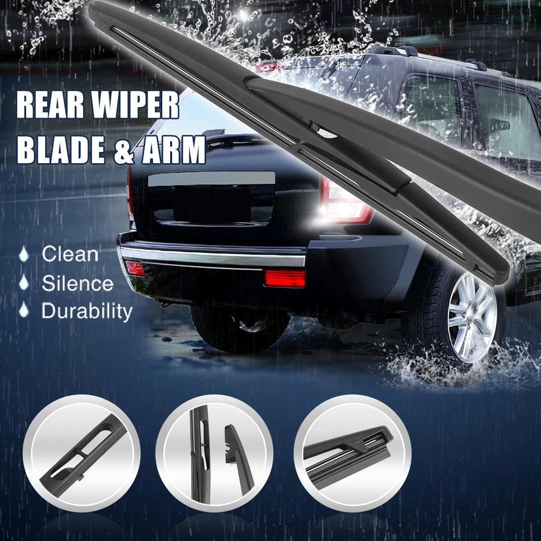 Set of 2 Rear Windshield Wiper Blade Arms 265mm for Dodge Nitro (2007–2009)