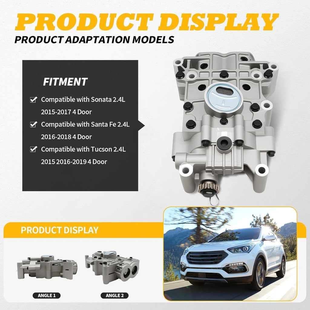 Shaft Balance Oil Pump 19 Teeth 233002G401 for Hyundai Sonata Santa Fe Tucson (2011–2019)