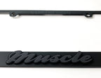 Matte License Plate Frame Premium Gray with Black Outline for Muscle Style (Universal)