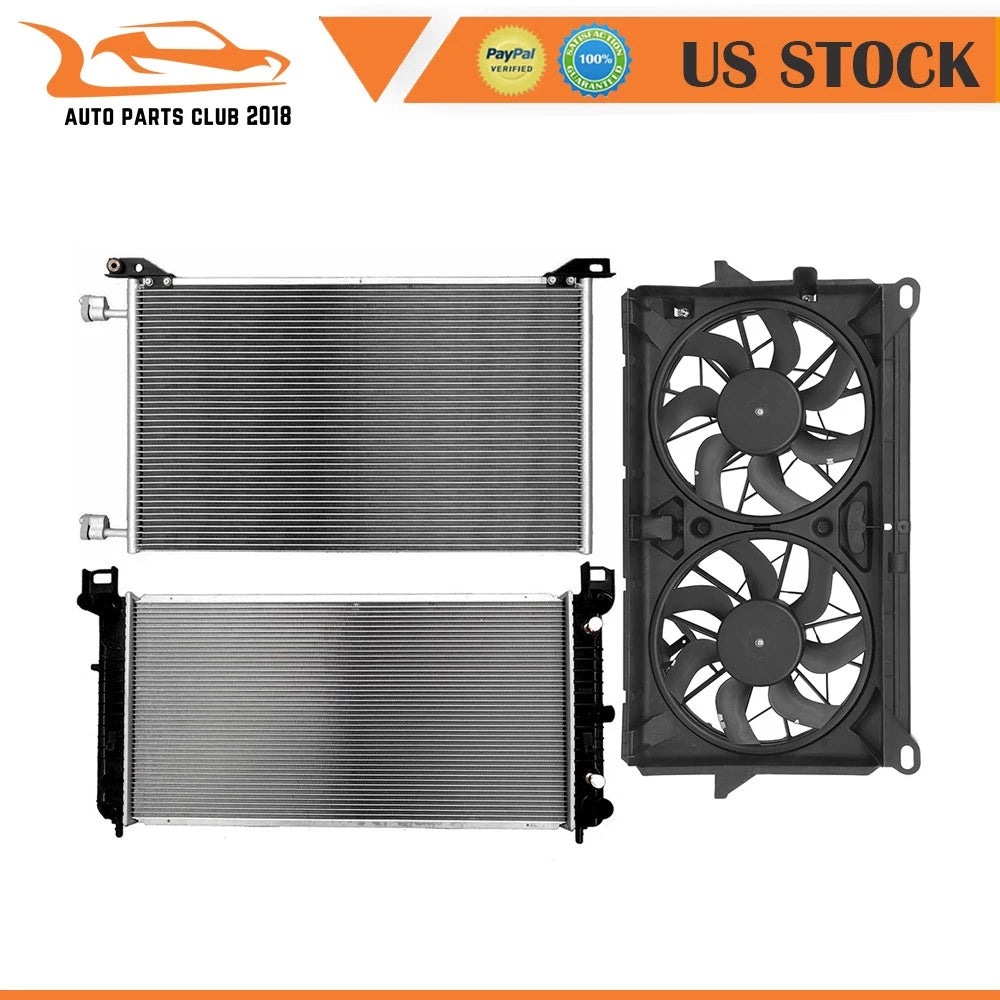 Radiator Condenser Cooling Fan Kit for Cadillac Escalade (2007–2013)