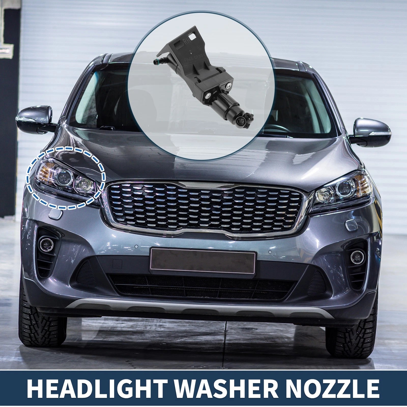 Front Passenger Headlight Washer Nozzle for Mercedes-Benz GL320 (2007–2009) No. 1648600847