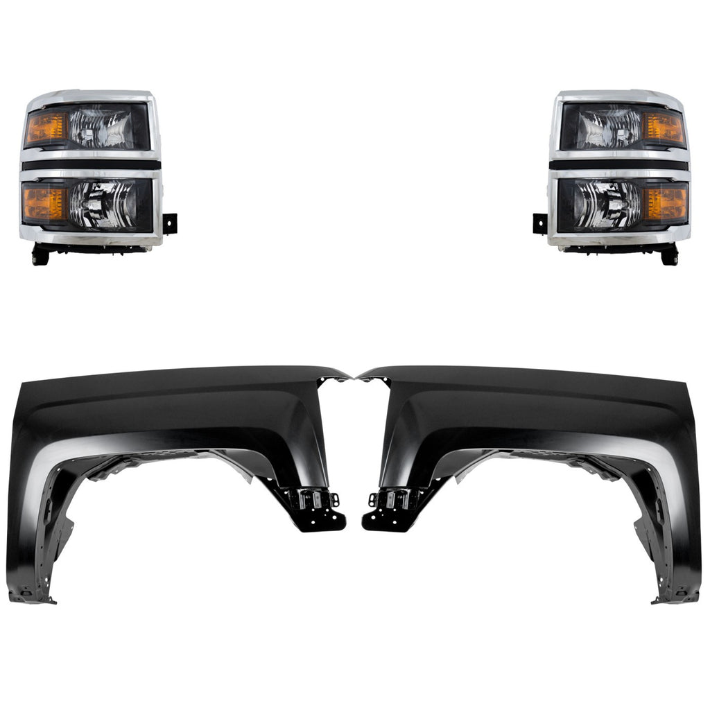 Fender Kit for Chevrolet Silverado 1500 (2014–2015) Primed Front Left & Right