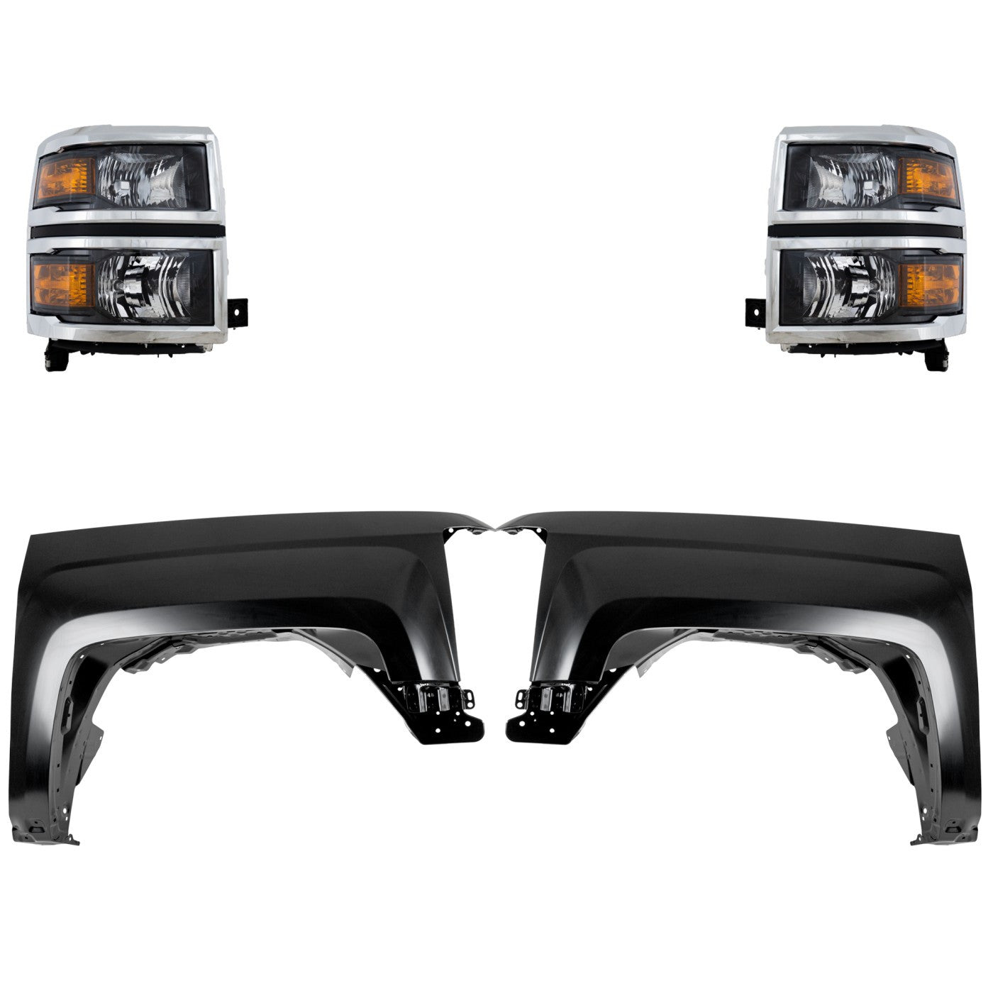 Fender Kit for Chevrolet Silverado 1500 (2014–2015) Primed Front Left & Right