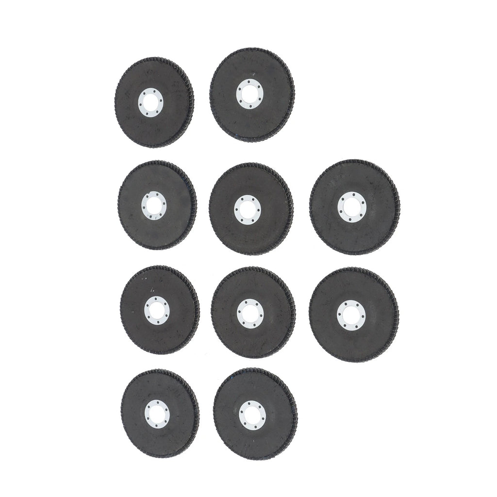 Set of 10 Flap Discs for Angle Grinder (4.5 x 7/8", 80 Grit)