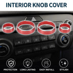 Set of 4 AC Media Volume Switch Knob Cover Rings for Kia Sportage QL (2017)