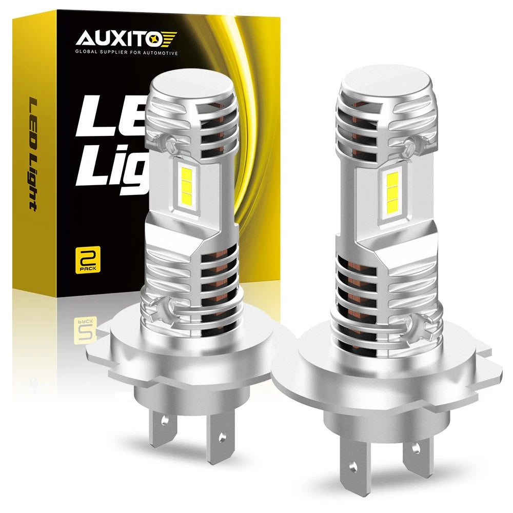 2X LED Headlight Bulbs for H7 Vehicles (6000K)