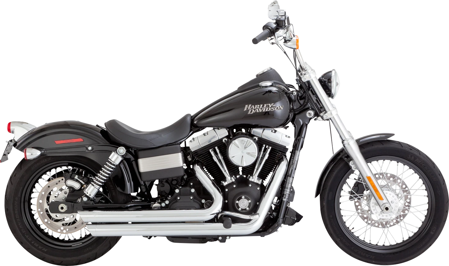 Vance & Hines Big Shots Chrome Exhaust for Harley Dyna Softail (2010–2017)