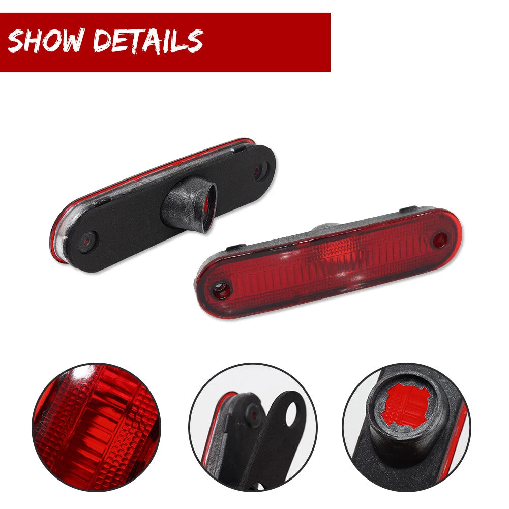 2X Red Rear Bumper Side Marker Light Housings for Mazda Miata MX-5