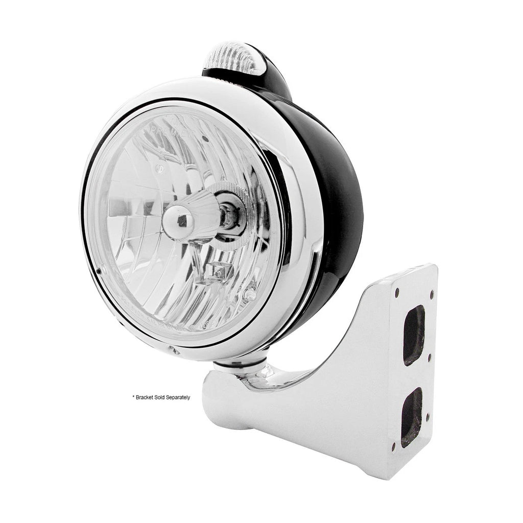 Headlight Assembly Replacement for Black Guide 682-C Style H4 LED Signal (—)