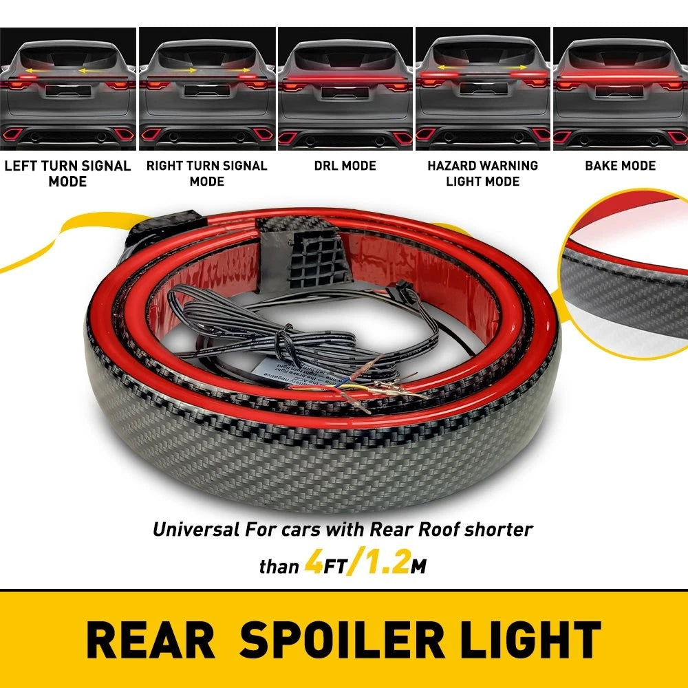 Carbon Fiber LED Tail Brake Light Strip for Universal Fit (EXV)
