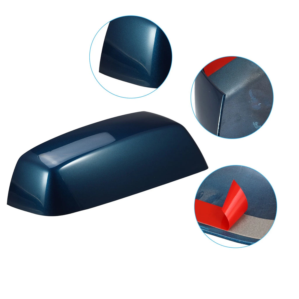 Set of 2 OEM Blue Top Side Mirror Covers for Chevy Silverado 1500 2500 3500 (2014–2019)