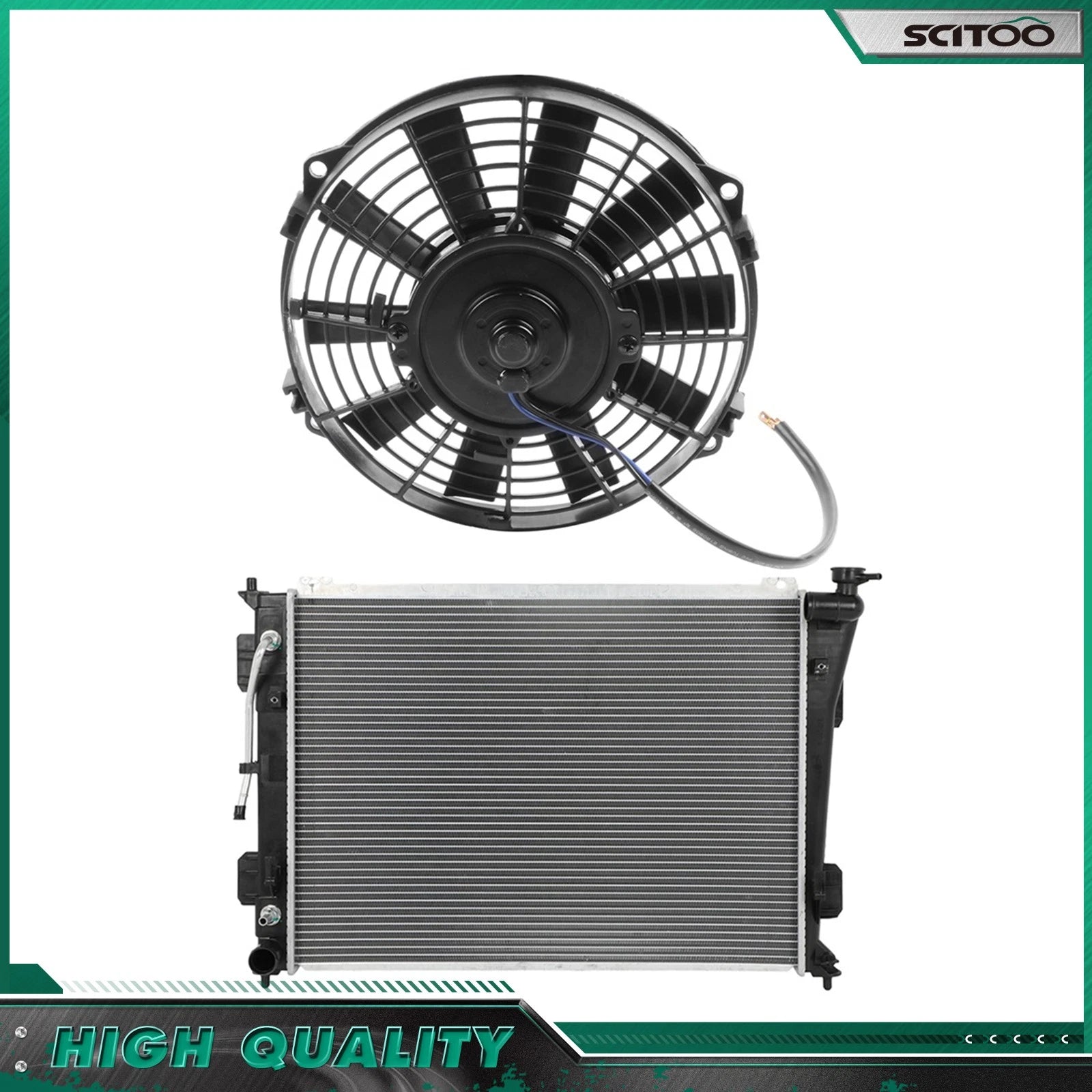 Radiator and Cooling Fan Kit for Kia Cadenza 2014–2015