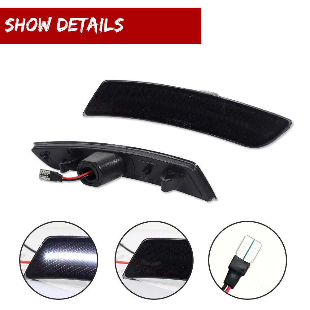 4X Smoke LED Side Marker Light for Chevy Camaro (2016–2023)