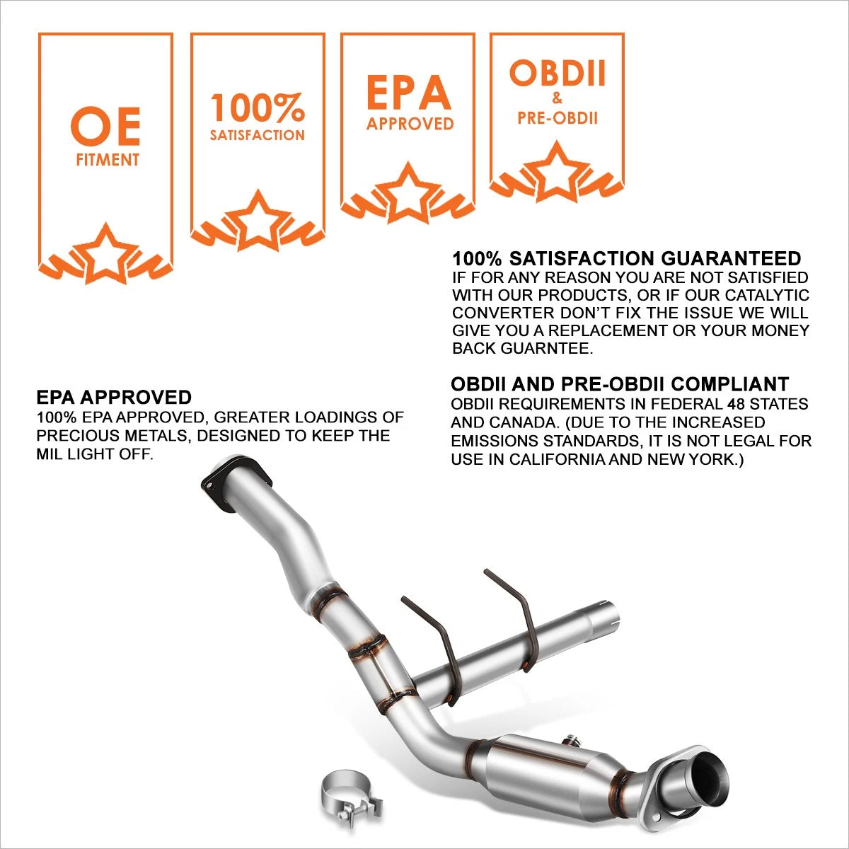 Right Side Catalytic Converter for Expedition F-150 Navigator (2007–2014)