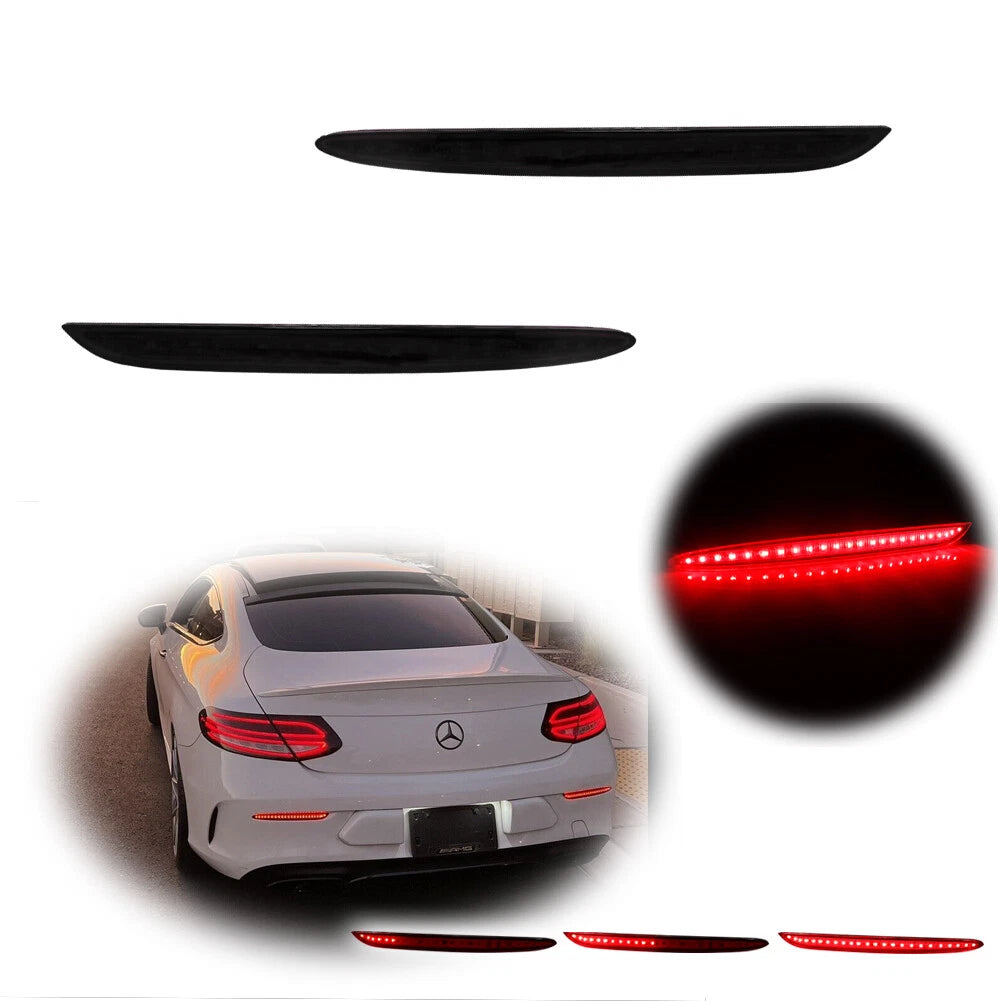 Rear Bumper Reflector with Sequential Signal Tail Light for Benz C300 AMG GT (2017–2023)