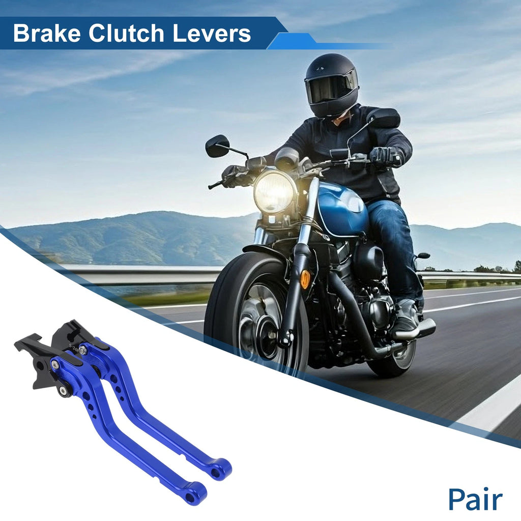 Short Brake Clutch Levers for Suzuki GSXR600 (1997–2003) Blue 1 Pair