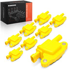 8x Yellow Ignition Coil for Chevy Silverado 1500, Tahoe, GMC, Cadillac