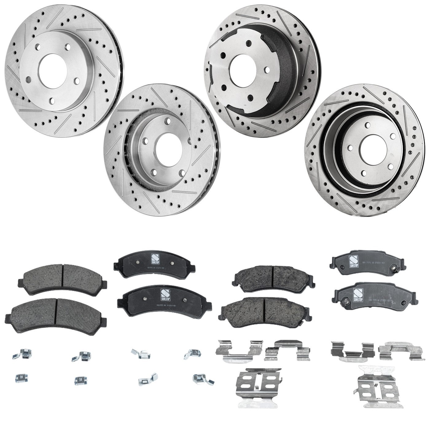 Brake Disc Rotors and Pads Kit for Chevy Blazer Sonoma (2004)