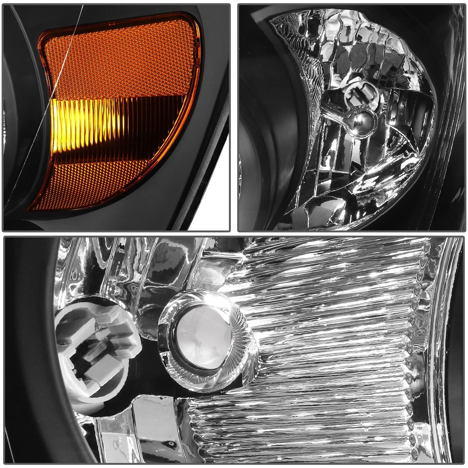 Right Side Headlight Lamp for Dodge Ram 1500 2500 3500 (2006) Black Housing