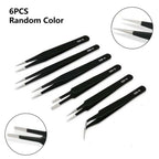 Stainless Steel Antistatic Precision Tweezers for Automotive Maintenance