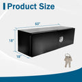 60" x 18" x 18" Black Steel Tool Box for Pickup Truck (Fits Most Models)