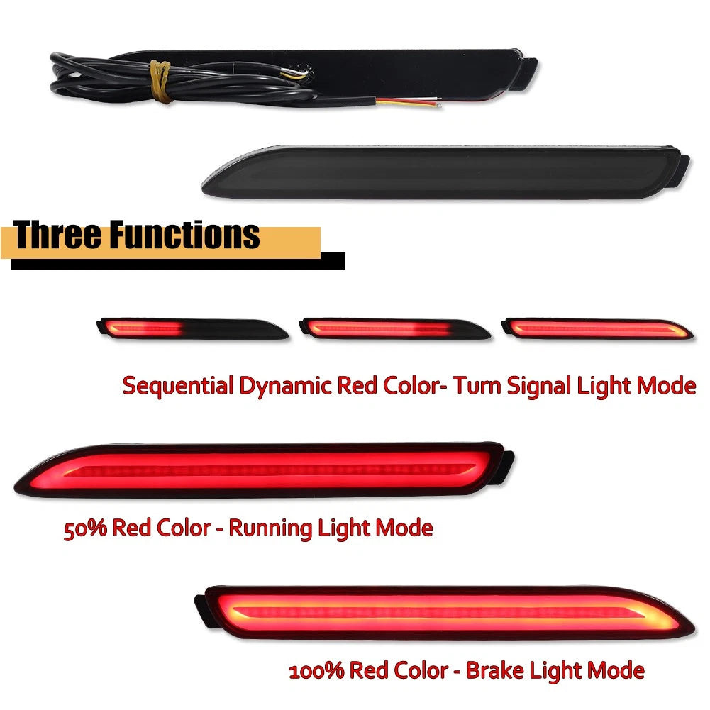 Sequential LED Rear Bumper Reflector Tail Lights for Lexus ISF RCF
