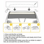 Windshield Banner for Universal Fit (60"x12") Black Vinyl Sun Strip