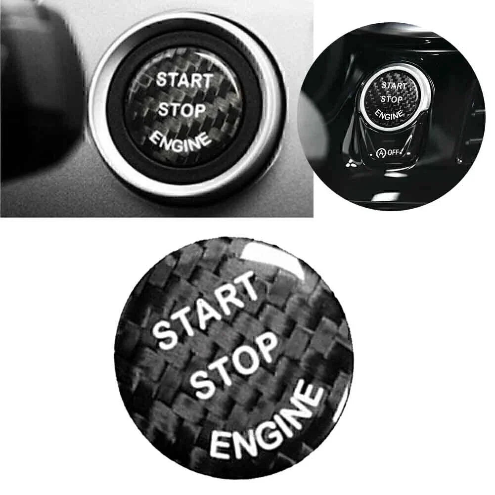 Black Trim Keyless Start Button Cover for BMW E-Chassis X5 X6 E70 E71 E90 E60 (2007-2013)