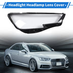 1 Pc Headlight Lens Cover for Audi A4 (2016–2019) Black