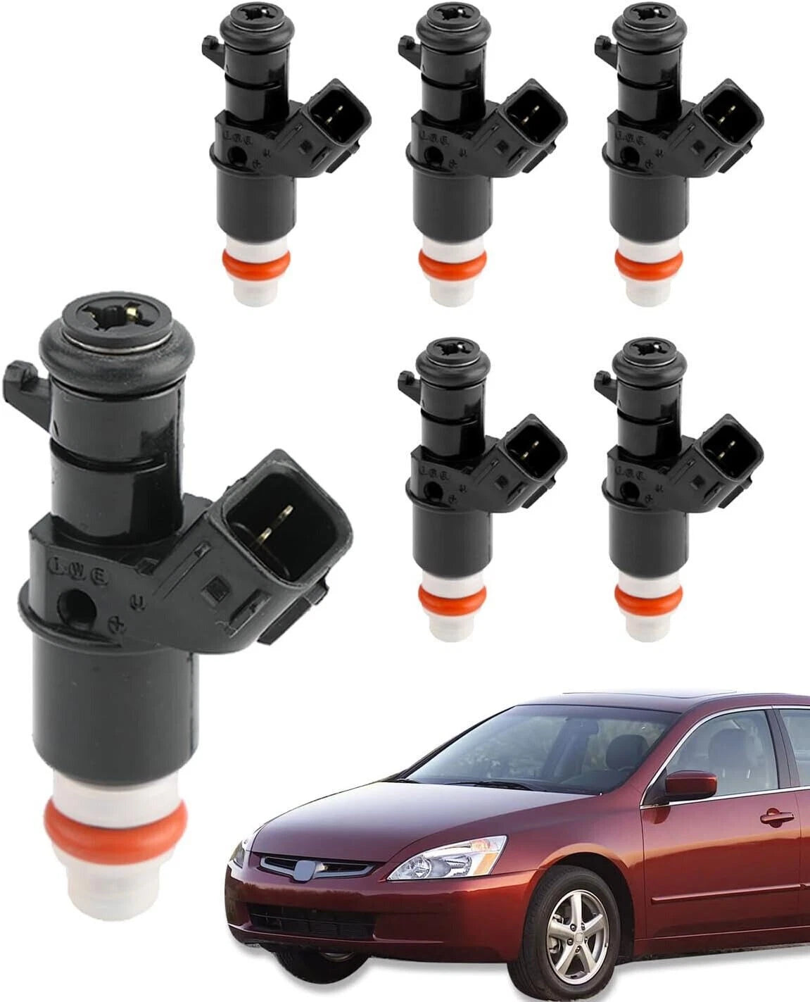 6X Fuel Injectors for Honda Accord Odyssey Acura 3.0L 3.2L (2003–2013) 16450-RCA-A01