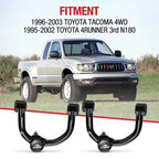 Pair Front Upper Control Arms for Toyota Tacoma (1996–2004) & 4Runner (1996–2002)