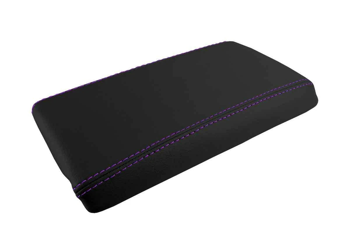 Leather Console Lid Armrest Cover for Nissan 300ZX Z32 (1990–1996) Purple Stitch