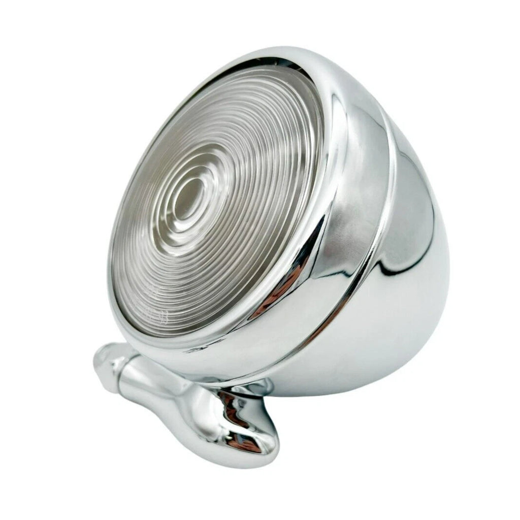 Chrome Teardrop Dummy Spot Light Outside Mount for Left or Right Side (Universal)
