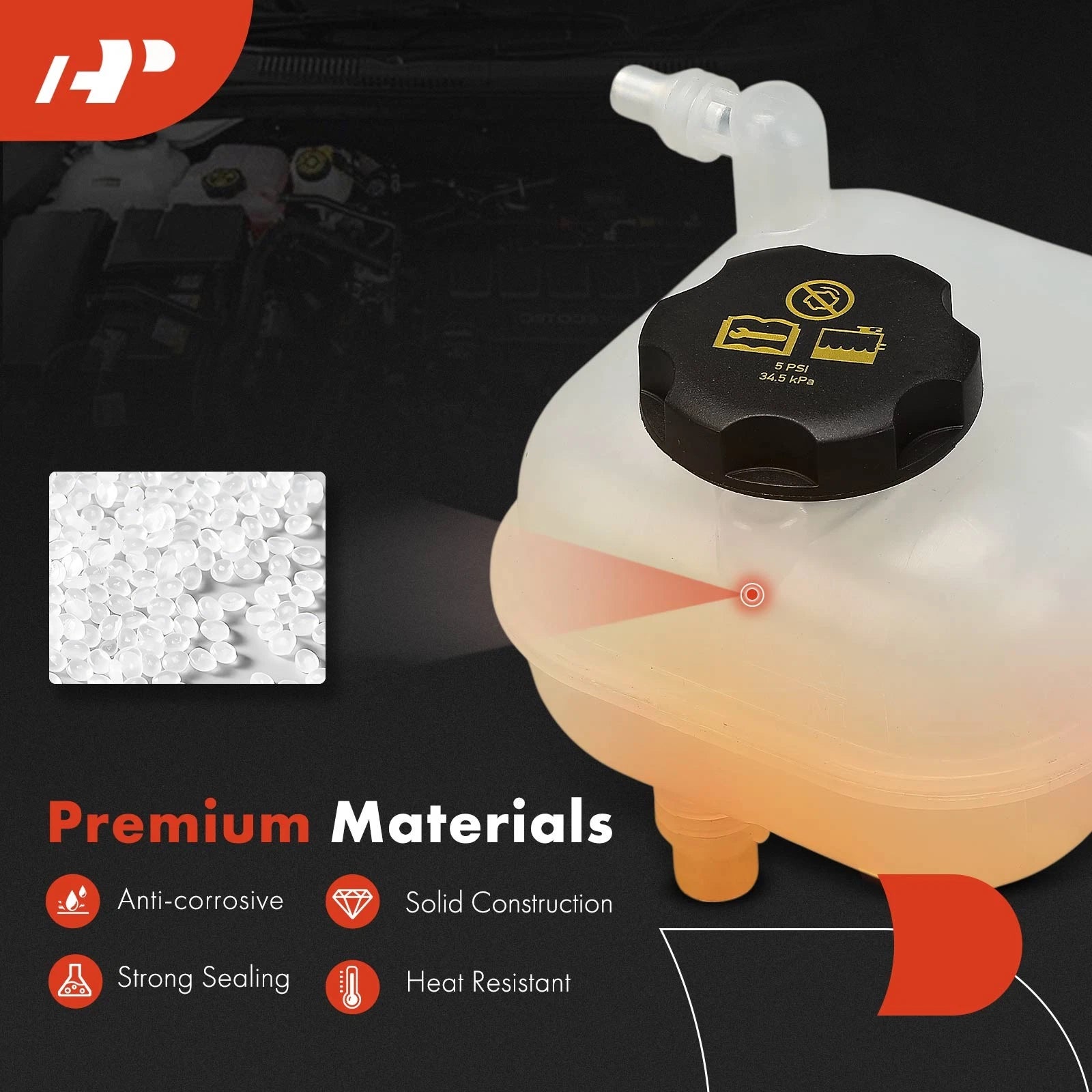 Engine Coolant Reservoir with Cap for Jeep Grand Cherokee (2022–2024)