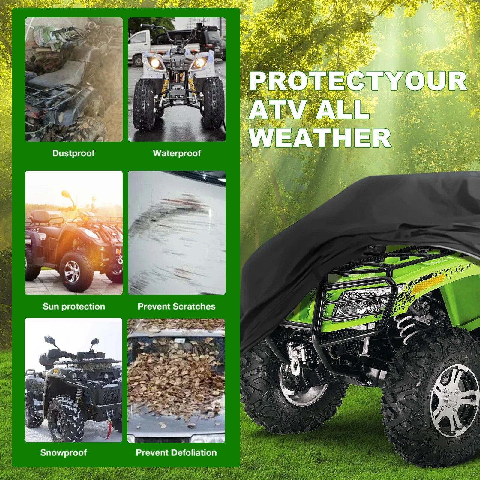 Heavy Duty Waterproof ATV Cover for CF-Moto CFORCE 600/800 (2016–2023)